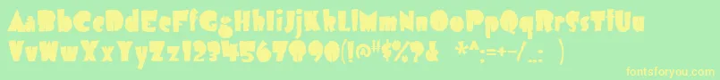 Airmoleantique Font – Yellow Fonts on Green Background