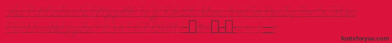 fuente LaEl2Italic – Fuentes Negras Sobre Fondo Rojo