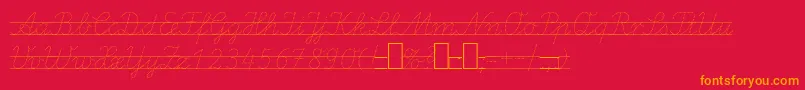 LaEl2Italic Font – Orange Fonts on Red Background