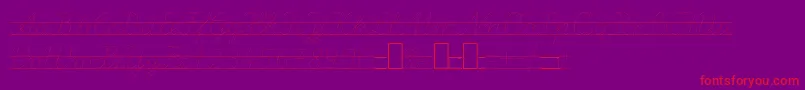 LaEl2Italic Font – Red Fonts on Purple Background