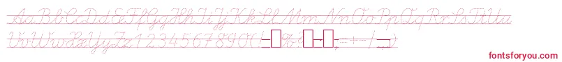 LaEl2Italic-Schriftart – Rote Schriften auf weißem Hintergrund
