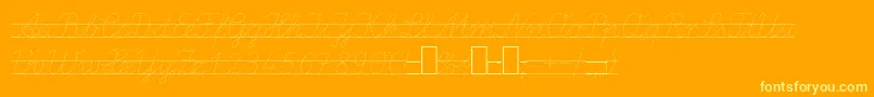 LaEl2Italic Font – Yellow Fonts on Orange Background