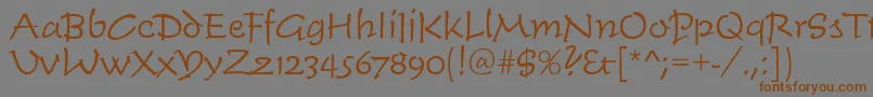 Timescrdlig Font – Brown Fonts on Gray Background