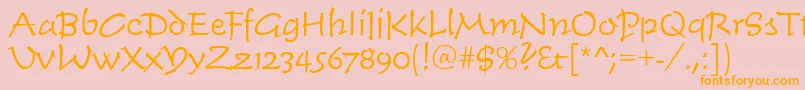 Timescrdlig Font – Orange Fonts on Pink Background