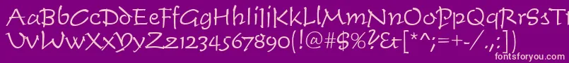 Timescrdlig Font – Pink Fonts on Purple Background