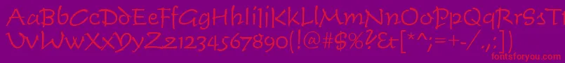 Lisätietoja Timescrdlig-fontista Timescrdlig-fontti – punaiset fontit violetilla taustalla