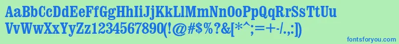 Spslswordsmanc Font – Blue Fonts on Green Background
