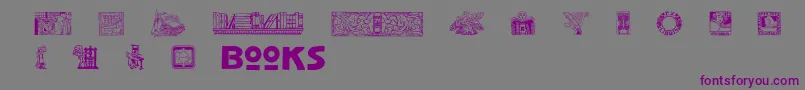 Slbookarts Font – Purple Fonts on Gray Background