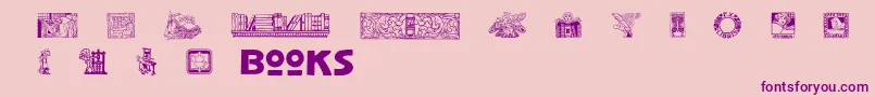Slbookarts Font – Purple Fonts on Pink Background