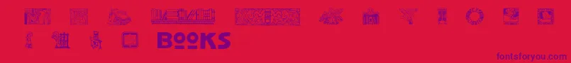 Slbookarts Font – Purple Fonts on Red Background