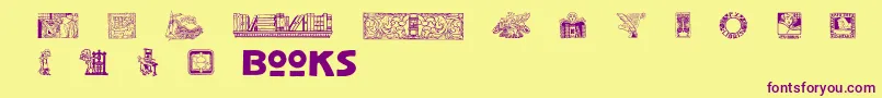 Weitere Informationen zur Slbookarts-Schriftart Slbookarts-Schriftart – Violette Schriften auf gelbem Hintergrund