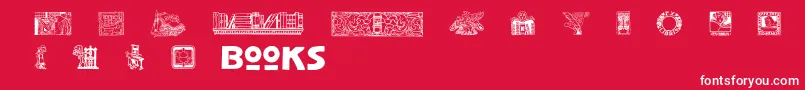 Slbookarts Font – White Fonts on Red Background