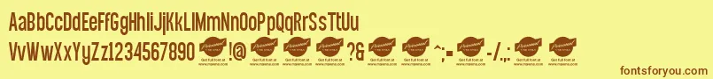 EqualsansDemo Font – Brown Fonts on Yellow Background