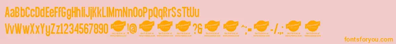 EqualsansDemo Font – Orange Fonts on Pink Background