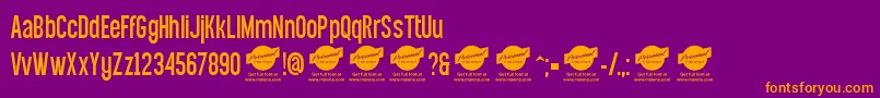 EqualsansDemo Font – Orange Fonts on Purple Background