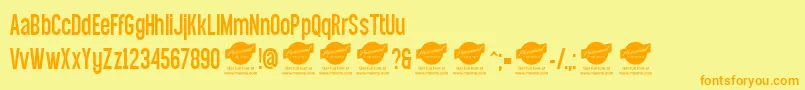 EqualsansDemo Font – Orange Fonts on Yellow Background