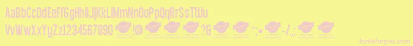 EqualsansDemo Font – Pink Fonts on Yellow Background