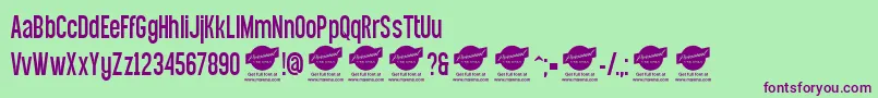 EqualsansDemo Font – Purple Fonts on Green Background