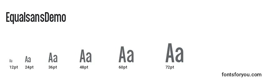 EqualsansDemo Font Sizes