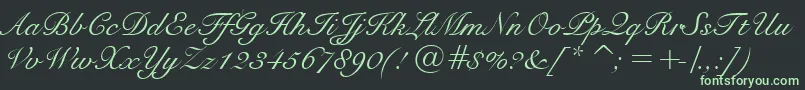 SnellBt Font – Green Fonts on Black Background