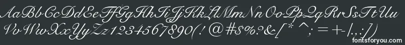 SnellBt-fontti – valkoiset fontit mustalla taustalla