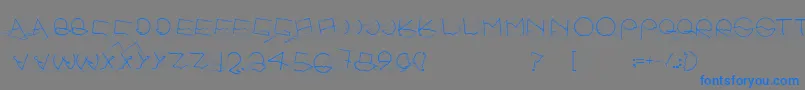 SoulPuddle Font – Blue Fonts on Gray Background