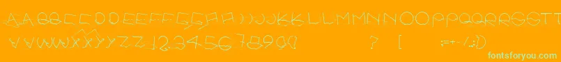 SoulPuddle Font – Green Fonts on Orange Background