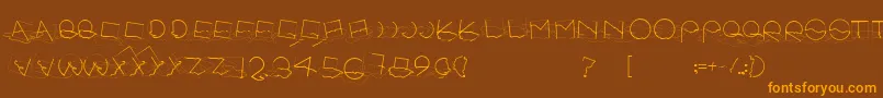 SoulPuddle Font – Orange Fonts on Brown Background
