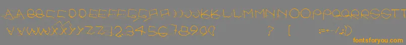 SoulPuddle Font – Orange Fonts on Gray Background