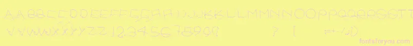 SoulPuddle Font – Pink Fonts on Yellow Background