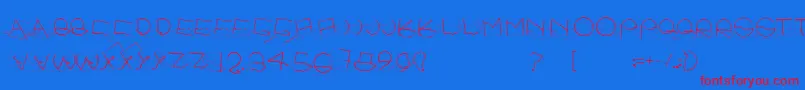 SoulPuddle Font – Red Fonts on Blue Background