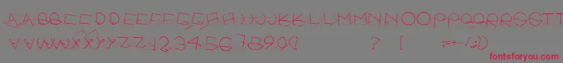 SoulPuddle Font – Red Fonts on Gray Background