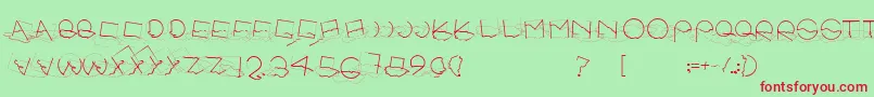 SoulPuddle Font – Red Fonts on Green Background