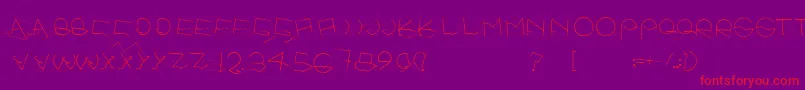 SoulPuddle Font – Red Fonts on Purple Background
