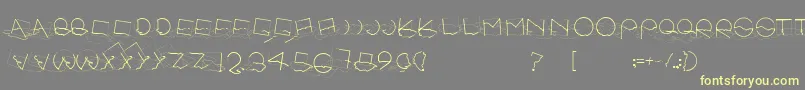 SoulPuddle-Schriftart – Gelbe Schriften auf grauem Hintergrund