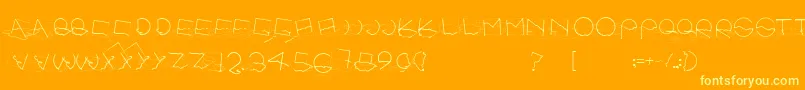 SoulPuddle Font – Yellow Fonts on Orange Background