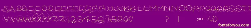 SoulPuddle Font – Yellow Fonts on Purple Background