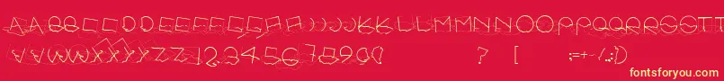 SoulPuddle Font – Yellow Fonts on Red Background