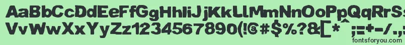 ZaiCrumpledpaper Font – Black Fonts on Green Background