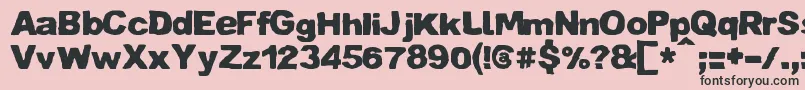 ZaiCrumpledpaper Font – Black Fonts on Pink Background
