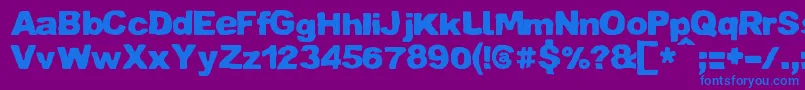 ZaiCrumpledpaper Font – Blue Fonts on Purple Background