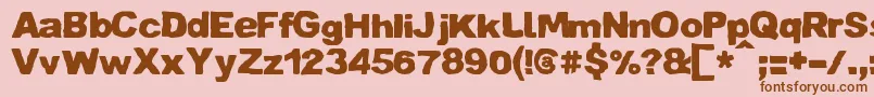 ZaiCrumpledpaper Font – Brown Fonts on Pink Background