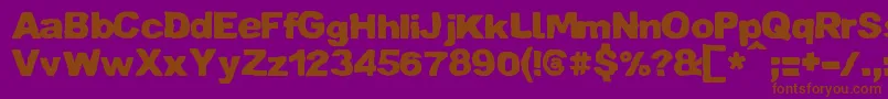 ZaiCrumpledpaper Font – Brown Fonts on Purple Background