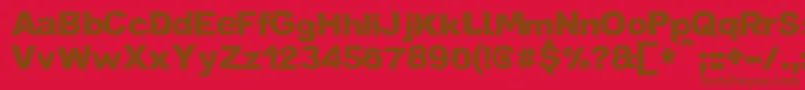 ZaiCrumpledpaper Font – Brown Fonts on Red Background