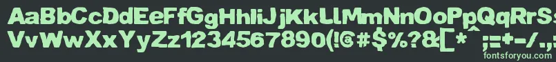 ZaiCrumpledpaper Font – Green Fonts on Black Background