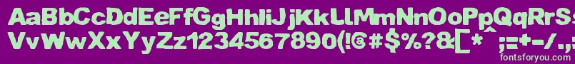 ZaiCrumpledpaper Font – Green Fonts on Purple Background