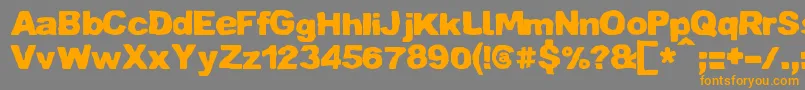 ZaiCrumpledpaper Font – Orange Fonts on Gray Background