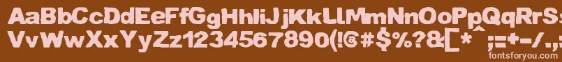 ZaiCrumpledpaper Font – Pink Fonts on Brown Background