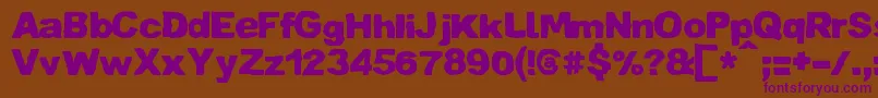 ZaiCrumpledpaper Font – Purple Fonts on Brown Background