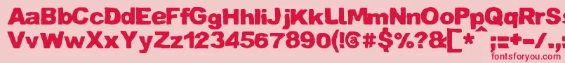 ZaiCrumpledpaper Font – Red Fonts on Pink Background